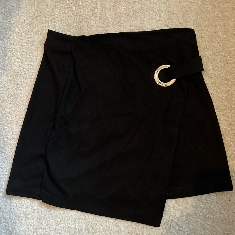 suede asymmetrical skirt